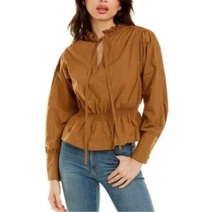 Rebecca Taylor poplin pullover top/blouse size XLarge